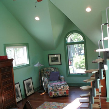 Spiral Staircase in Bedroom