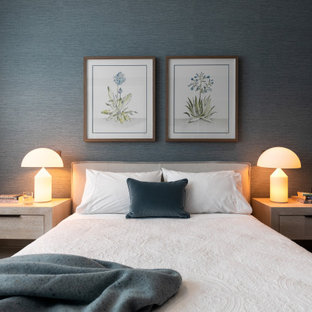 Design ideas for a contemporary bedroom in Melbourne.