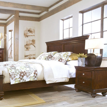Standard Furniture Essex 2 Piece Panel Bedroom Set in Rich Dark Merlot