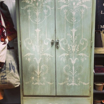 Stenciled armoire