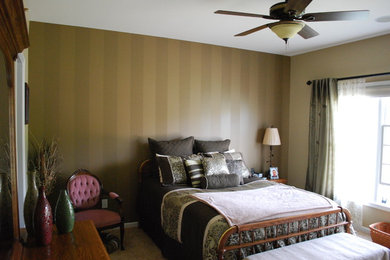 Striped accent wall