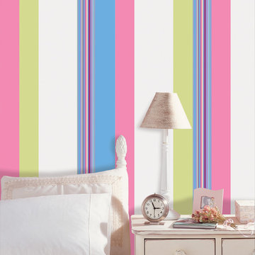 Stripes on the wall by WallPops