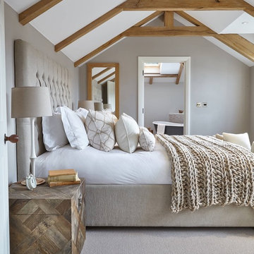 75 Farmhouse Bedroom Ideas You Ll Love, Wooden Victorian Headboard Design Modern Farmhouse