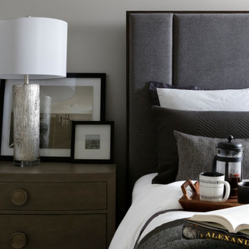 Stylish masculine bedroom