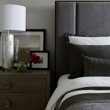 Stylish masculine bedroom
