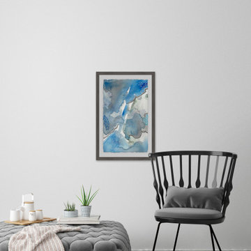 "Subtle Blues I" Framed Painting Print