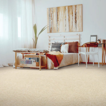 Subtly Patterned Carpet in a bedroom