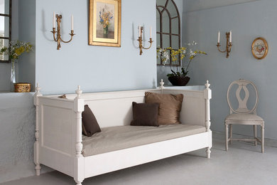 This is an example of a scandi bedroom in Sussex.