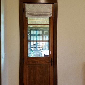 Sunroom Door with Roman Shade