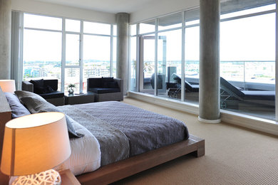 Inspiration for a contemporary bedroom remodel in Vancouver