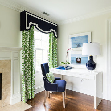 Tailored Blue and Green Master Bedroom