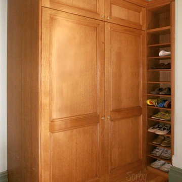 Tasmanian Oak Hinged Wardrobe Doors  - Client: Mr H – Lawson