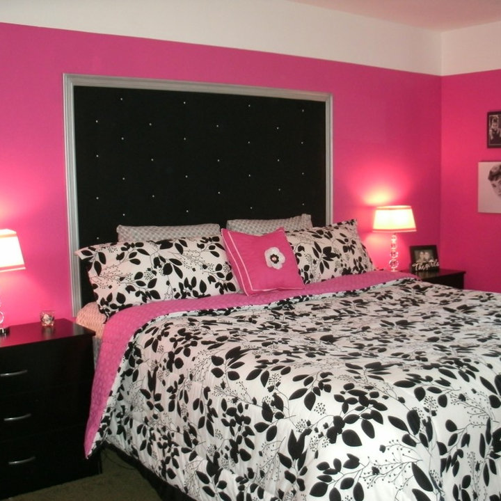 Teen Girl S Bedroom Hot Pink Black And White Lily Max Designs Img~a79132a501b9d510 9224 1 7c9a1fc W720 H720 B2 P0 