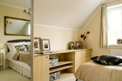 This is an example of a contemporary bedroom in Kent.