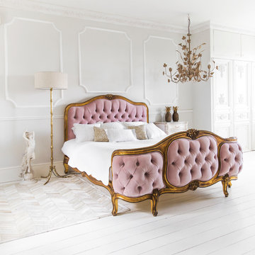 The Sacré Coeur Pink Velvet Bed