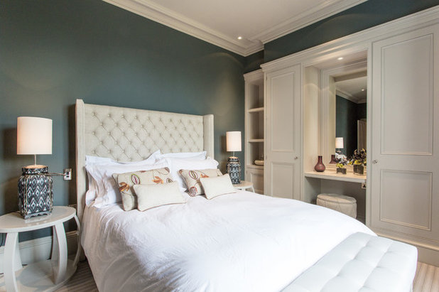 Transitional Bedroom by Design by UBER