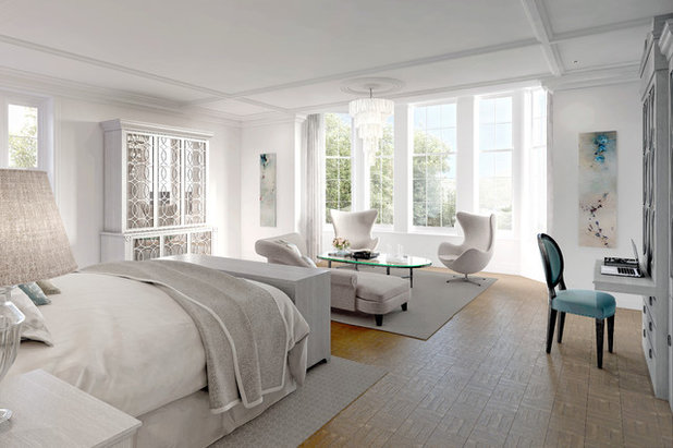 Transitional Bedroom by Julie Kent Interiors