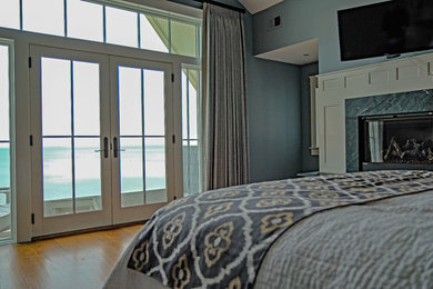 Example of a transitional bedroom design in Baltimore