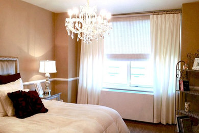 Traditional Bedroom with Chandelier