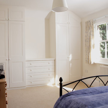 Traditional fitted bedroom wardrobe in London, UK