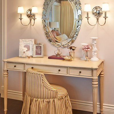 Inspiration for a timeless bedroom remodel in Vancouver with beige walls