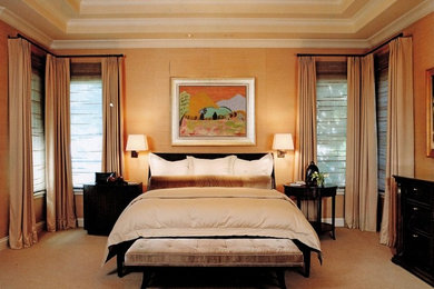 サンフランシスコにあるトランジショナルスタイルのおしゃれな寝室のインテリア
