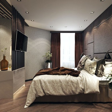 Trendy Bedroom. Artistic and Emotional 3D Visualization