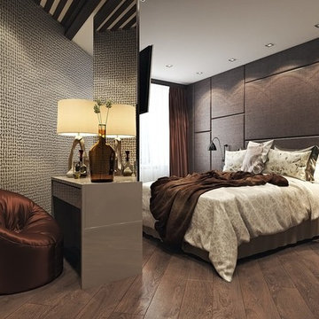 Trendy Bedroom. Artistic and Emotional 3D Visualization