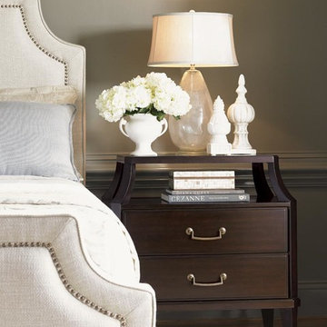 Trevor Tiered Nightstand With Antiqued Mirror Top