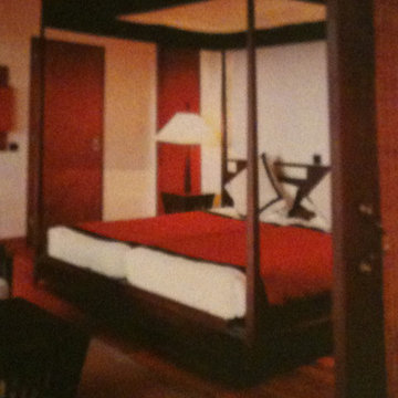 Tropical master bedroom