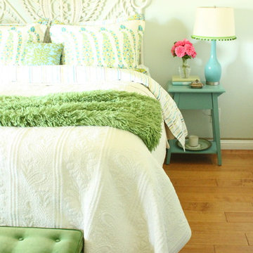 Turquoise and Green Bedroom