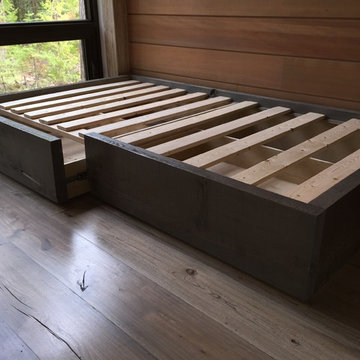 Twin storage bed frame