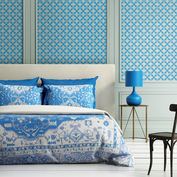 Tyles Chaouen, light blue, in bedroom