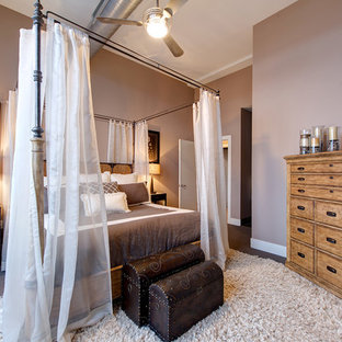 Foto de dormitorio tipo loft rural