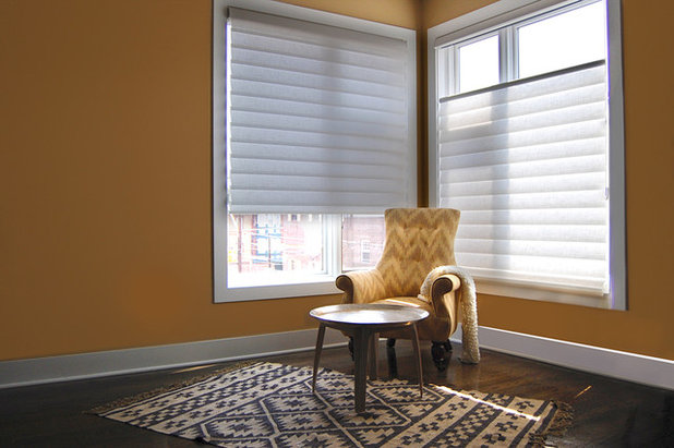 Contemporary Bedroom by Allure Window Treatments