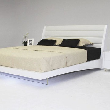 Volterra - Contemporary Floating Bed With Lights