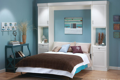 Example of a beach style bedroom design in DC Metro