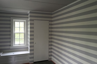 Wallpaper installation in bedrooms