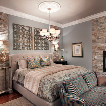 Walnut Creek master bedroom and library