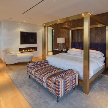 Warm Contemporary Master Bedroom
