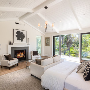 Country bedroom photo in Los Angeles