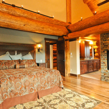 Western Red Cedar Ranch Style Log Home