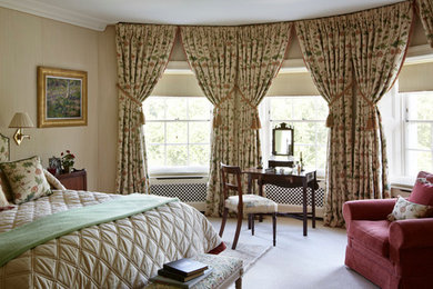 Design ideas for a traditional bedroom in London.