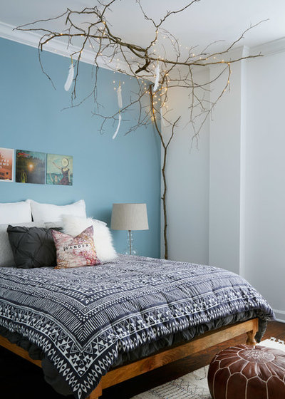 Transitional Bedroom by Jen Talbot Design