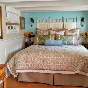 Whimsical beach cottage master bedroom