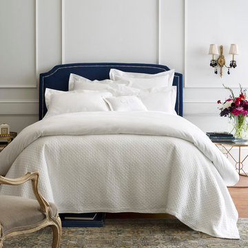 White Bedroom with Bold Accents