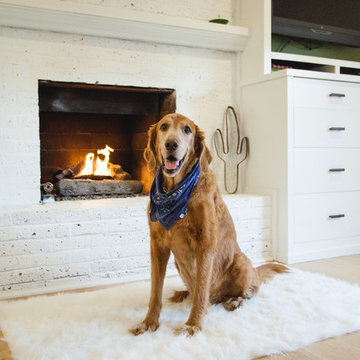 White Brick Fireplace