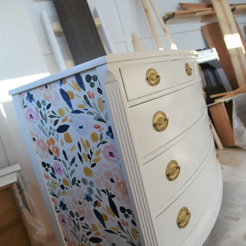 White Floral Dresser