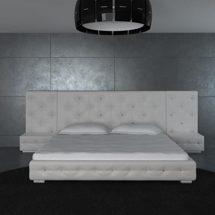 White Leather Bed Houzz