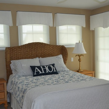 White, Navy and Textured Guest Bedroom, Avalon,NJ